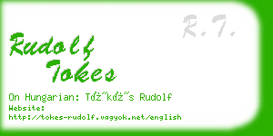 rudolf tokes business card